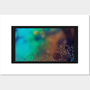 Colorful blurry background, ornament made of soft clear bubbles Posters and Art